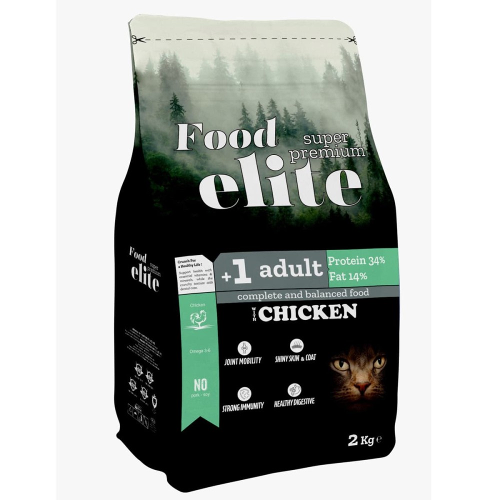Food Elite Super Premium 2kg Ξηρά Τροφή για Ενήλικες Γάτες με Κοτόπουλο