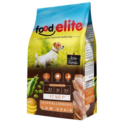 Food Elite Low Grain (32 protein 15 fat) 12kg Ξηρά Τροφή για Ενήλικους Σκύλους με Ψάρι & Κοτόπουλο